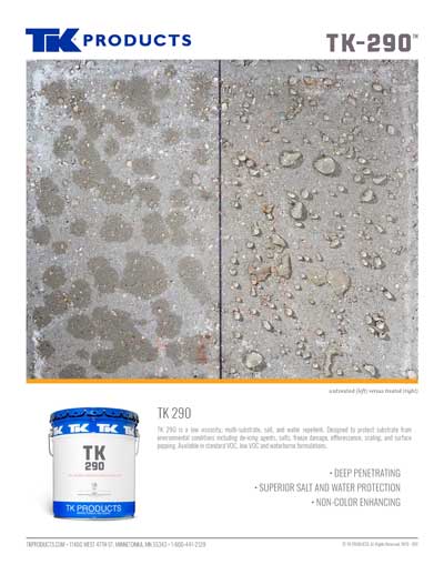 TK Products TK 290 Sales Sheets