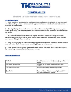 Washing Painted Concrete Surfaces Bulletin